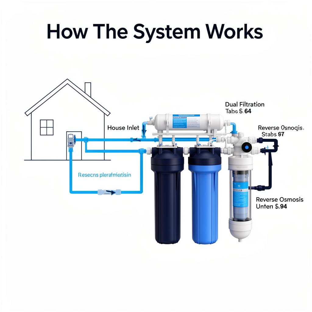 HYGIA+ Water Filtration System Diagram
